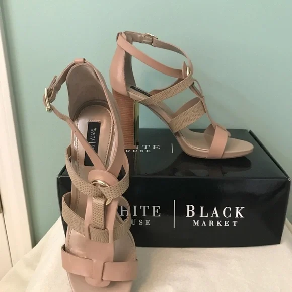 White House Black Market Grommet Detail Sandal 8 - Picture 8 of 9